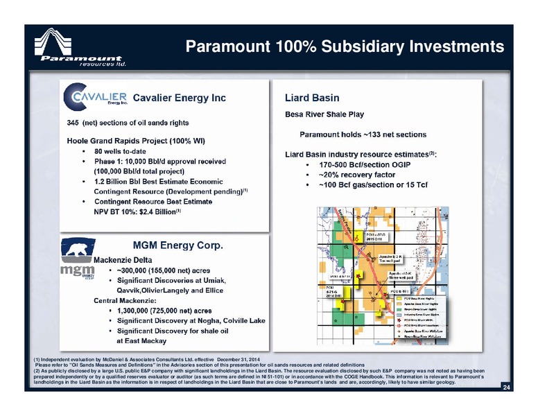 September 2015 Investor Presentation – Paramount Resources Ltd. – slide 23