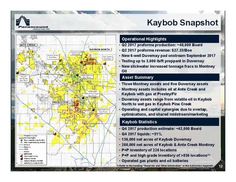 September 2017 Corporate Presentation – Paramount Resources Ltd. – slide 11