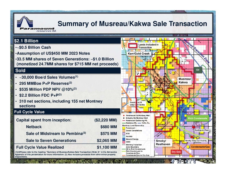 Q3 2016 Corporate Presentation – Paramount Resources Ltd. – slide 3