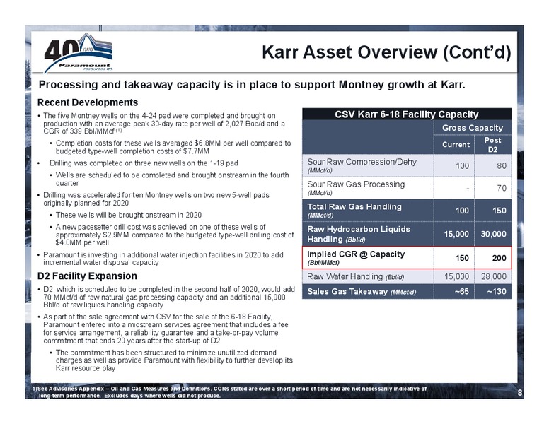 December 2019 Corporate Presentation – Paramount Resources Ltd. – slide 7