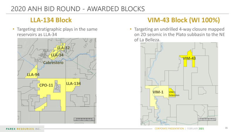 February 2021 Corporate Presentation – Parex Resources, Inc. – slide 15