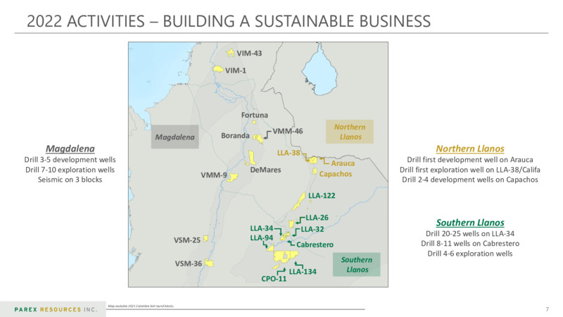 February 2022 Presentation – Parex Resources, Inc. – slide 7