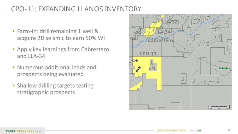April 2019 Corporate Presentation – Parex Resources, Inc. – slide 16