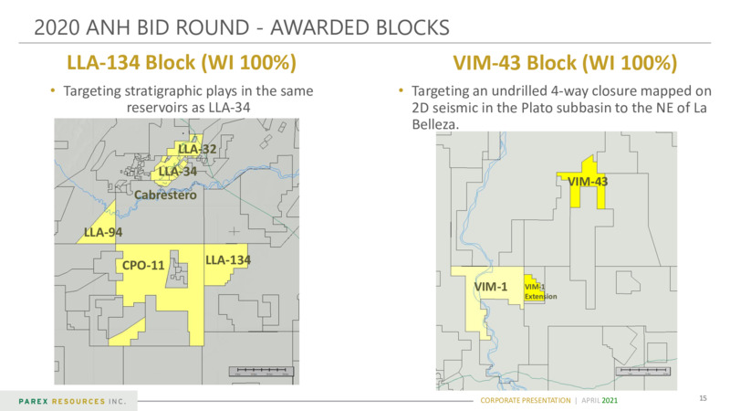May 2021 Corporate Presentation – Parex Resources, Inc. – slide 15