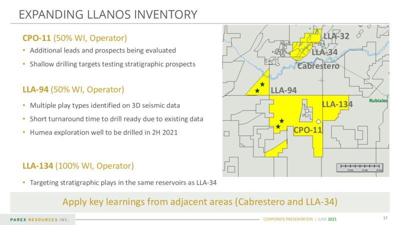 June 2021 Corporate Presentation – Parex Resources, Inc. – slide 17