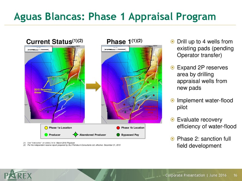 June 2016 Corporate Presentation – Parex Resources, Inc. – slide 16