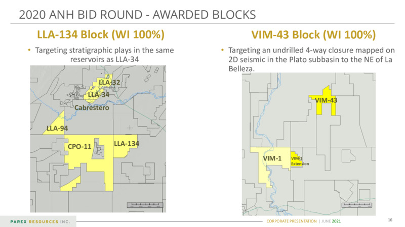 June 2021 Investor Presentation – Parex Resources, Inc. – slide 16