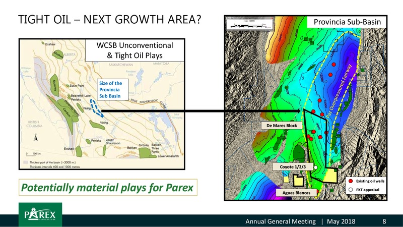 May 2018 Corporate Presentation – Parex Resources, Inc. – slide 8