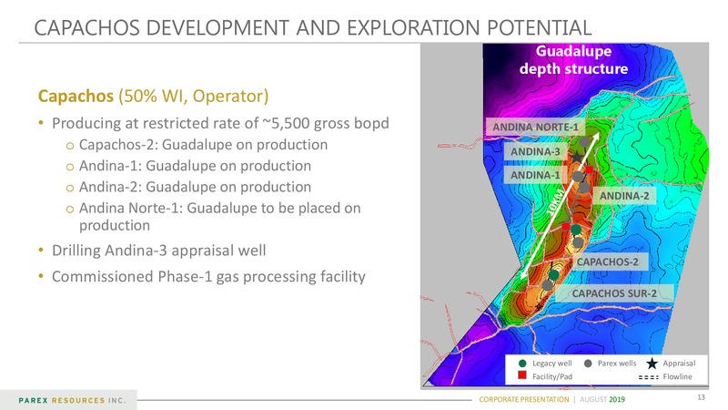 August 2019 Corporate Presentation – Parex Resources, Inc. – slide 13