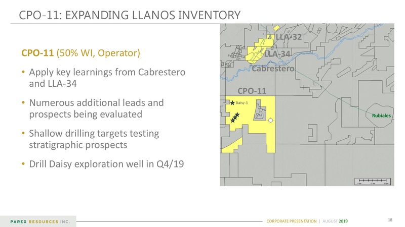 August 2019 Corporate Presentation – Parex Resources, Inc. – slide 18