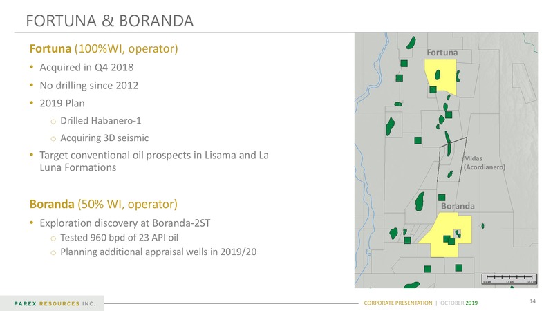 October 2019 Corporate Presentation – Parex Resources, Inc. – slide 14