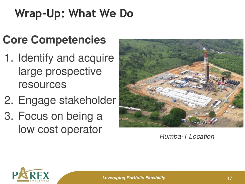 October 2015 Corporate Presentation – Parex Resources, Inc. – slide 17