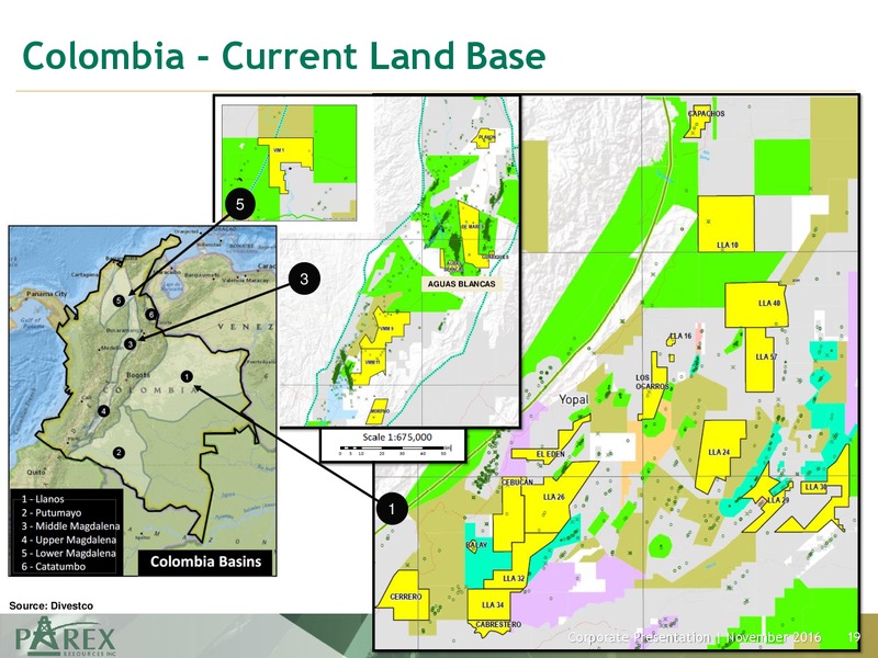 November 2016 Investor Presentation – Parex Resources, Inc. – slide 19