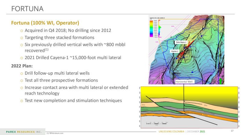 December 2021 Corporate Presentation – Parex Resources, Inc. – slide 17