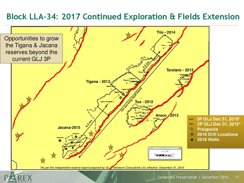 December 2016 Corporate Presentation – Parex Resources, Inc. – slide 11