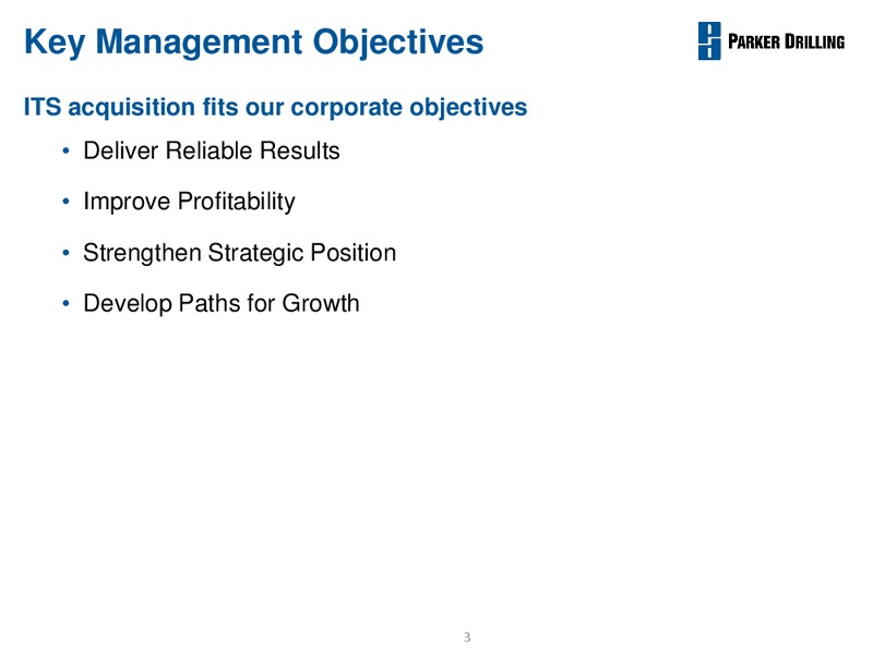 APRIL 2013 CORPORATE PRESENTATION – Parker Drilling Co. – slide 2