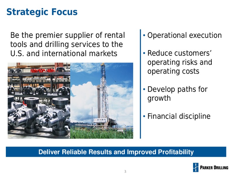 UBS GLOBAL OIL AND GAS CONFERENCE – Parker Drilling Co. – slide 2