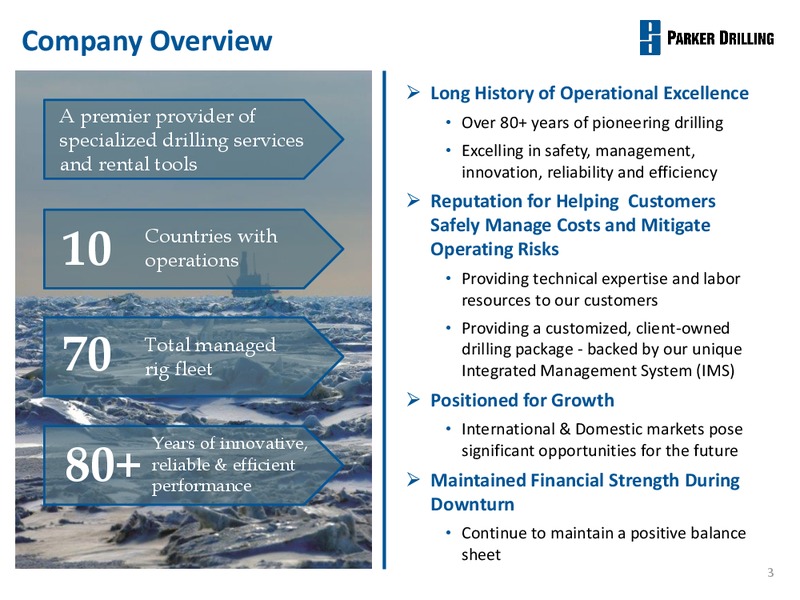 Barclays CEO Energy 2017 Power Conference – Parker Drilling Co. – slide 2