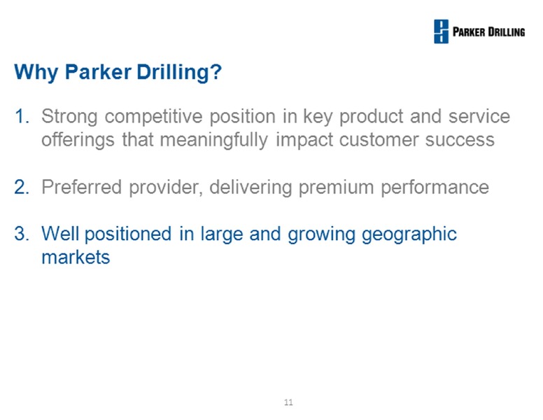 Barclays Capital Conference – Parker Drilling Co. – slide 11