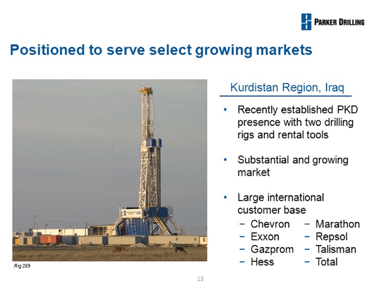 Barclays Capital Conference – Parker Drilling Co. – slide 13