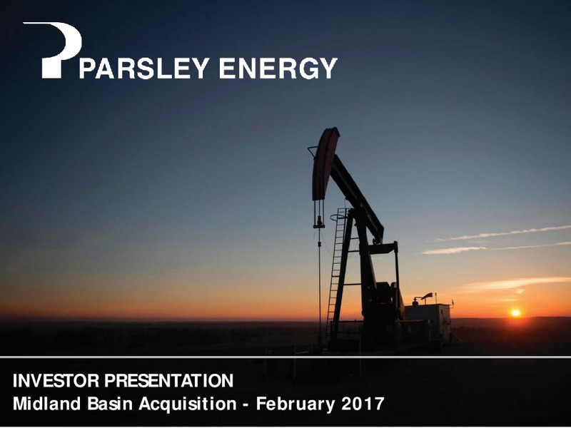 Midland Basin Acquisition – Parsley Energy Inc. – slide 1