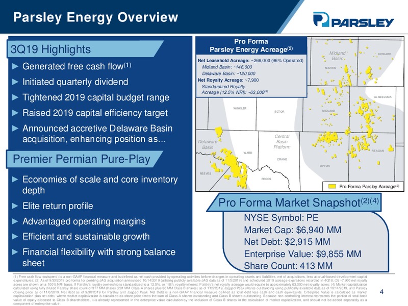 BAML 2019 Global Energy Conference – Parsley Energy Inc. – slide 2