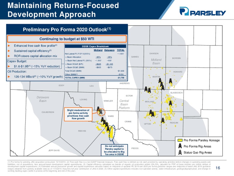 BAML 2019 Global Energy Conference – Parsley Energy Inc. – slide 14