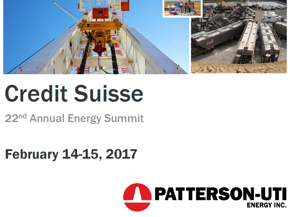 Credit Suisse 2017 Energy Summit – Patterson-Uti Energy Inc. – slide 1
