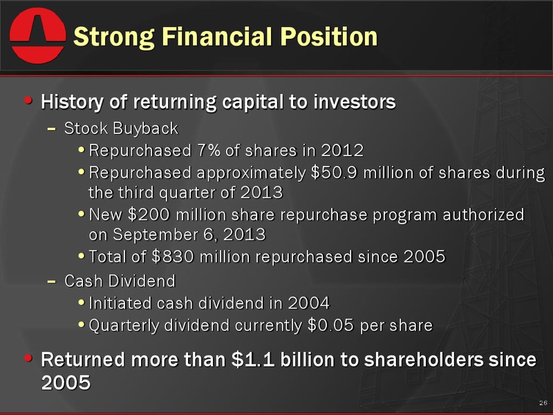 Barclays CEO Energy Conference – Patterson-Uti Energy Inc. – slide 25