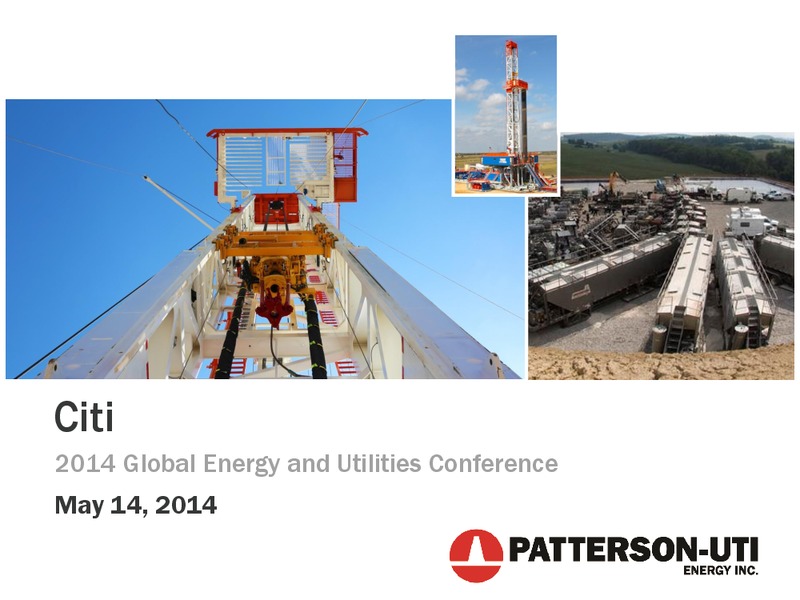 2014 GLOBAL ENERGY AND UTILITIES CONFERENCE – Patterson-Uti Energy Inc. – slide 1