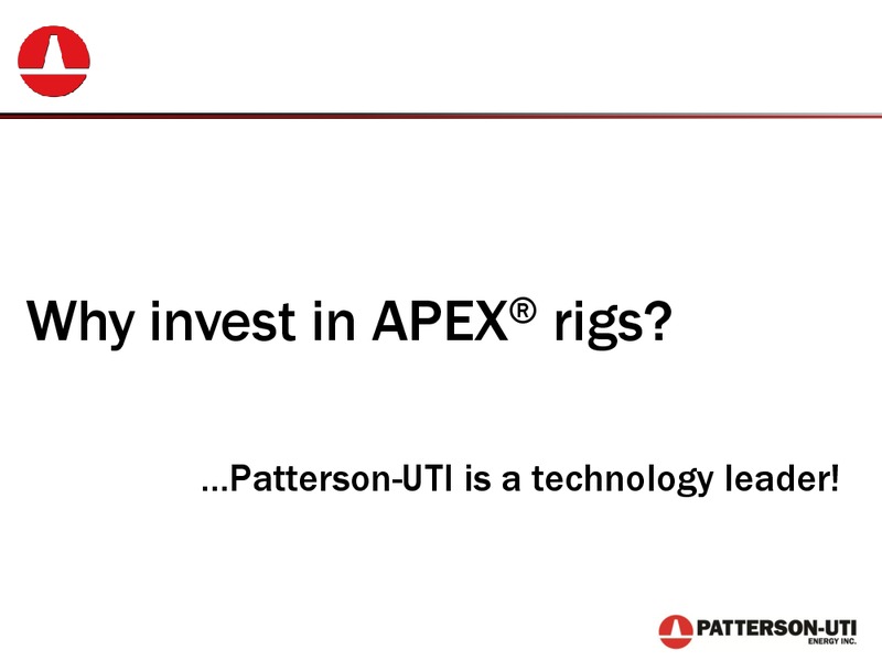 2014 GLOBAL ENERGY AND UTILITIES CONFERENCE – Patterson-Uti Energy Inc. – slide 25