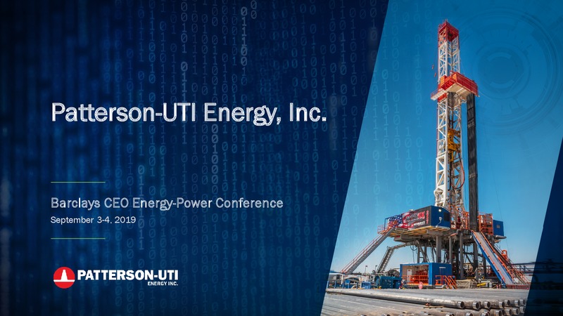 Barclays CEO Energy Power Conference – Patterson-Uti Energy Inc. – slide 1