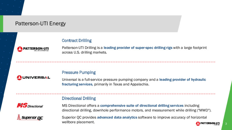 Barclays CEO Energy Power Conference – Patterson-Uti Energy Inc. – slide 2