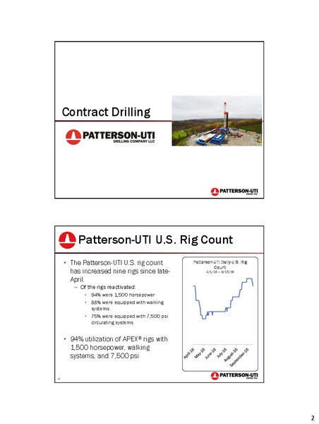 Johnson Rice 2016 Energy Conference – Patterson-Uti Energy Inc. – slide 3
