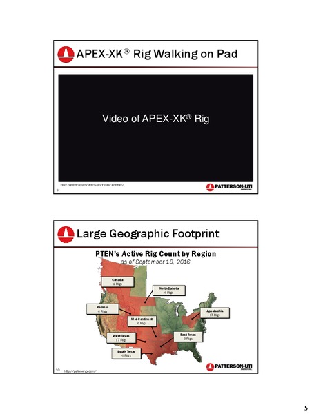 Johnson Rice 2016 Energy Conference – Patterson-Uti Energy Inc. – slide 6