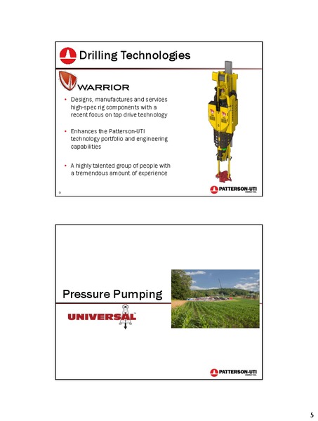 Jefferies 2016 Energy Conference – Patterson-Uti Energy Inc. – slide 6