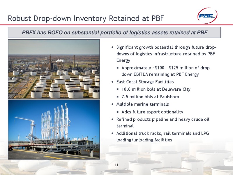 BARCLAYS MLP CORPORATE ACCESS DAY – PBF Logistics Lp – slide 10
