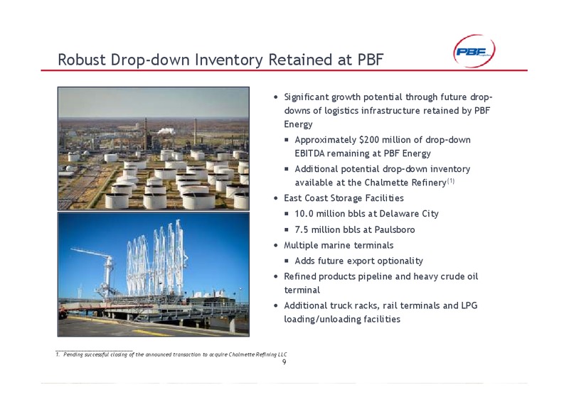 CREDIT SUISSE MLP AND ENERGY LOGISTICS CONFERENCE – PBF Logistics Lp – slide 8