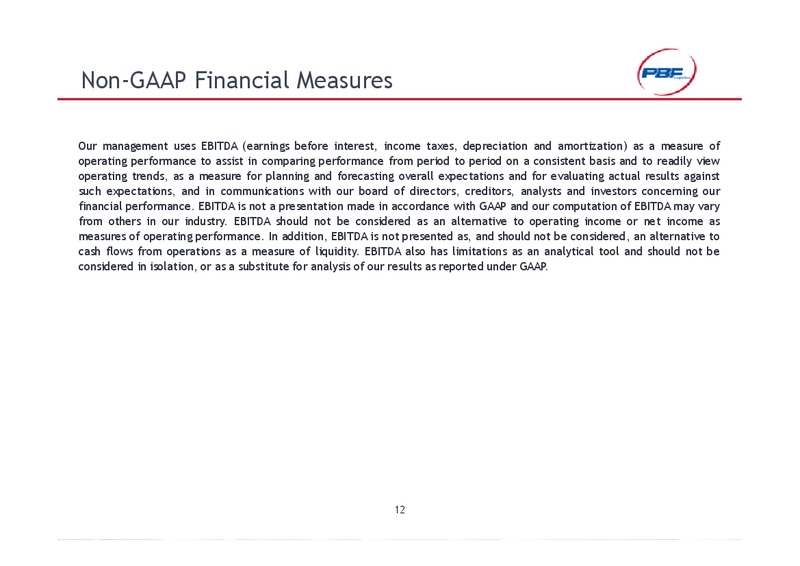 CREDIT SUISSE MLP AND ENERGY LOGISTICS CONFERENCE – PBF Logistics Lp – slide 11