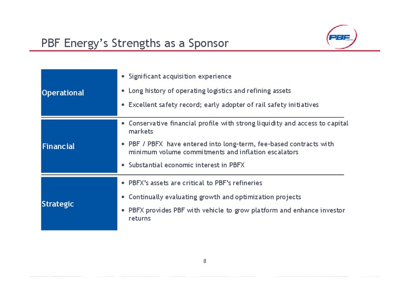 CREDIT SUISSE MPL AND ENERGY LOGISTICS CONFERENCE – PBF Logistics Lp – slide 7