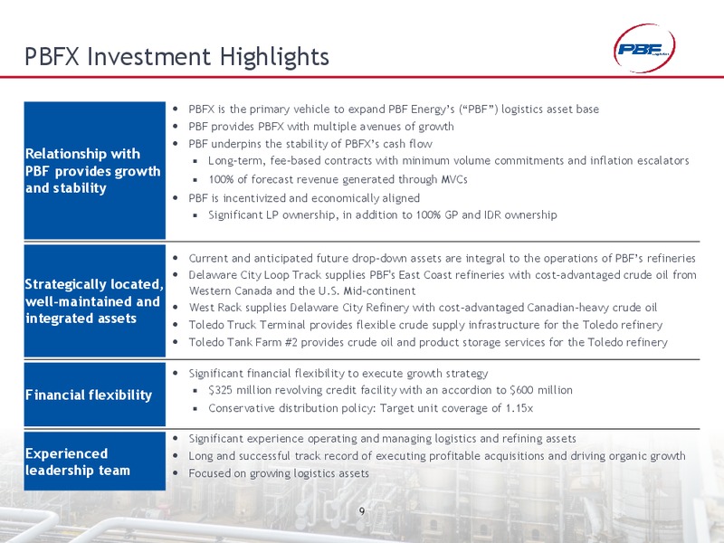 WELLS FARGO ENERGY SYMPOSIUM – PBF Logistics Lp – slide 8