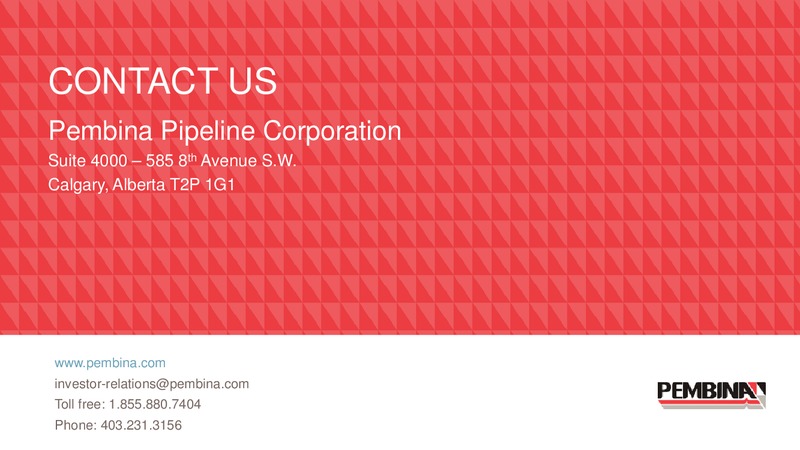 January 2017 CIBC Whistler Conference Presentation – Pembina Pipeline Corp – slide 29