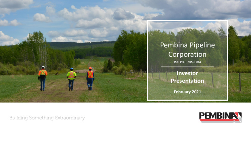 Investor Presentation   February 2021 – Pembina Pipeline Corp – slide 1