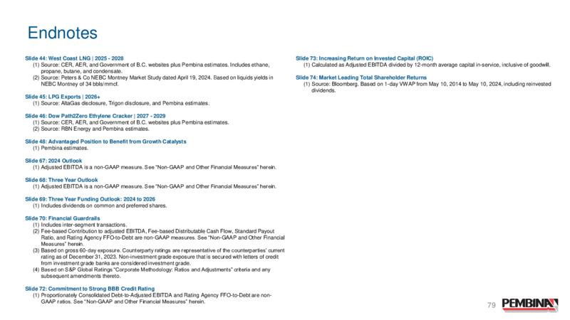 Pembina Pipeline Corporation 2024 Investor Day – Pembina Pipeline Corp – slide 79