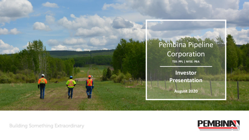 August 2020 Investor Presentation – Pembina Pipeline Corp – slide 1