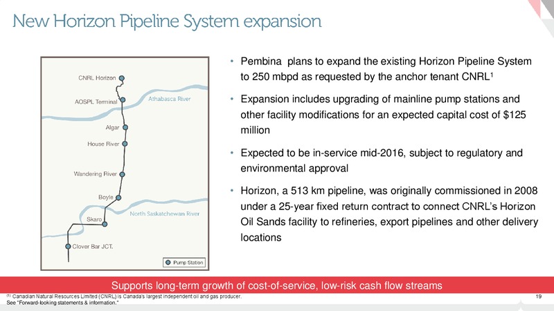 JULY 2015 INVESTOR PRESENTATION – Pembina Pipeline Corp – slide 18