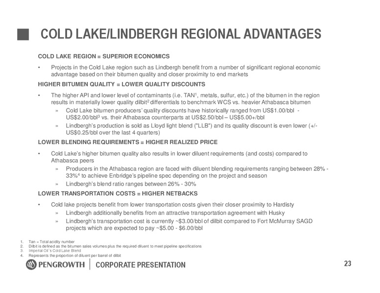 January 2017 Corporate Presentation – Pengrowth Energy Corp – slide 23