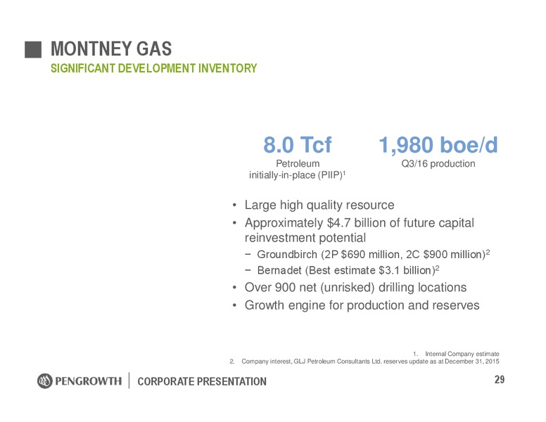 January 2017 Corporate Presentation – Pengrowth Energy Corp – slide 29
