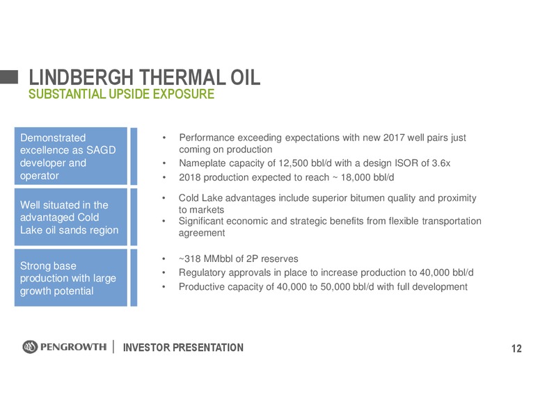 February 2018 Investor Presentation – Pengrowth Energy Corp – slide 12