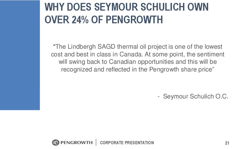 May 2018 Corporate Presentation – Pengrowth Energy Corp – slide 21